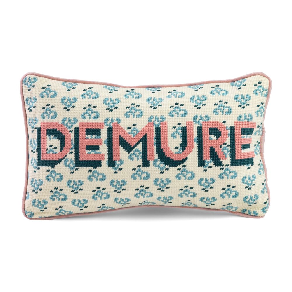 2599 Needlepoint Decorative Throw Pillow - Demure - 9"x15" - Small